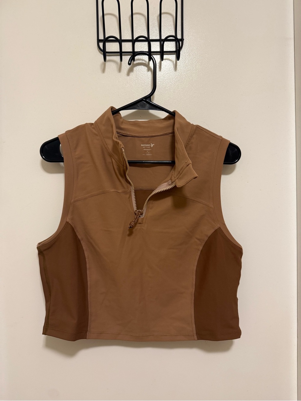 Brown Quarter Zip Tank - Old Navy